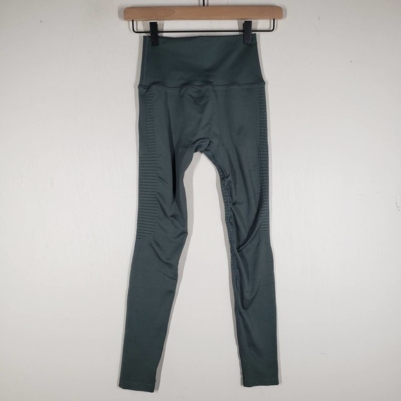 Alphalete Halo Leggings S Dusty Teal High Waist‎ Workout Compression - Picture 3 of 15